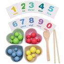 Wood Children Math Toys Kids Early Educational Toys Clip Beads Multi-Functi S8J9