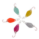 5pcs Spoon Fishing Lure Metal Hard Bait Bass Trout Pike Salmon Lure 1 inch