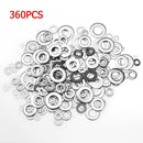 360pcs/box 8 Sizes Stainless Steel Flat Machine Washer Gaskets Assortment