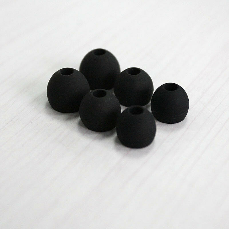 6 x Black In Ear Bud Head Phones Gel Tip Covers Small Medium Large Z
