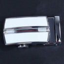Men's Solid Buckle Automatic Ratchet Leather Belt Buckle In the middle