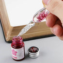 13Pcs/Set Bottled Dip Glass Pen Ink With Fountain Dip Writing Signature Pen Gift