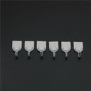 6PCS Bathroom Door Hooks Wall Hanger Hats Bag Key Adhesive Plastic Coat Hook  Hn