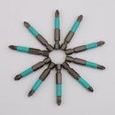 10pcs 50mm Anti Slip Hex Shank PH2 Cross Head Screwdriver Bits Tools (Blue)