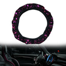 1pc 37-38CM Fashion Auto Car Steering Wheel Cover Purple Flower For Women Girls
