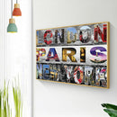Home Bedroom Canvas Picture Mosaic Full Round Cities Diamond Painting Kits