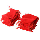 25 X velvet jewelry gift bag velvet Red W7K3