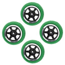 4x 1/10 Scale RC On Road Speed Racing Car Rubber Tires Tyre and Wheel Green