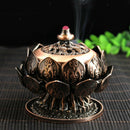 Incense Burner Holder Censer Plate For Candle Aromatherapy Lotus Copper
