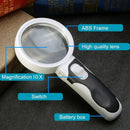 20 Times Magnifying Glass With Led Light Reading Handheld Magnifying Glass