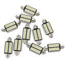10 x White 8 SMD LED CANBUS Festoon Interior Dome Bulb Light 43mm