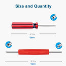 Valve Core Tool Set 20Pcs Valve Cores, 4-Way Valve Tool, Dual Single Head V V9V8