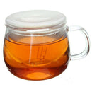 3 In 1 Set Clear Heat Resistant Tea Coffee Cup With Tea Infuser Filter Lid  E5I7