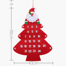 Christmas Hanging Advent Calendar Countdown To Christmas Tree Gift Ornament A3Z4