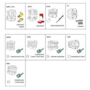 8Pcs Terminal Ratchet Plier Interchangeable Die Set Crimping Tool Kit for