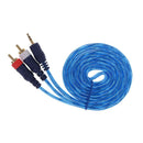 3.5mm Male to 2RCA Male Audio Auxiliary Stereo Y Splitter Cable (5ft)