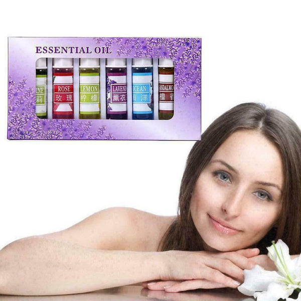 6 Bottles/Set Essential Oils 100% Pure Natural Aromatherapy Aroma 90g O 5ml U4P8