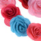 5pc Rose Flowers Hair Bands Rubber Hair Accessories For Girls Women Nw