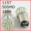 1157 BAY15D 50SMD 1206 LED Light Car Tail Stop Brake Lamp Bulb White 6000K 12V