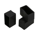 Rubber Square Furniture Desk Foot Cover Cap 20mmx40mm 10Pcs J7Z1