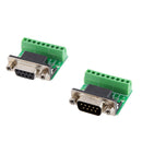 DB9 Male Adapter RS232 Serial To Terminal Solderless Board Female Connector