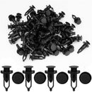 100x 9mm Car Door Trim Fender Clips Black Plastic Rivets Fastener for 3CA