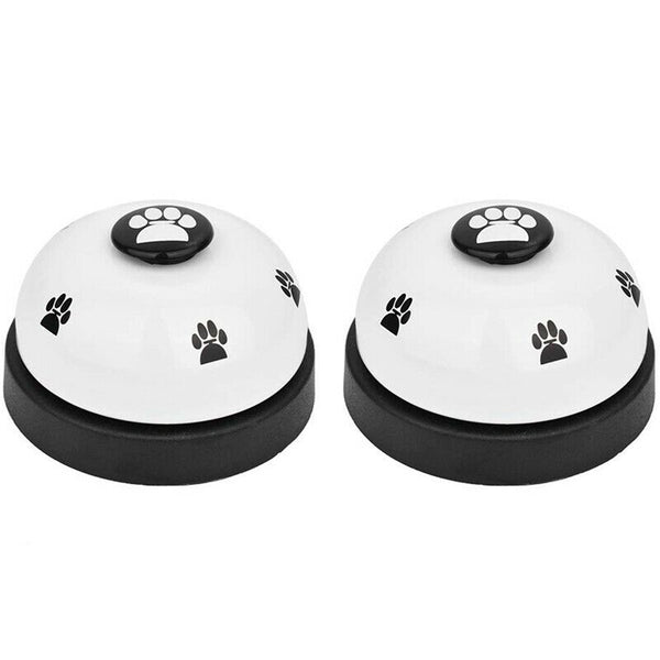 2X(Pet Bell, 2 Pack Metal Bell Dog Training With Non Skid Rubber Bottoms Do