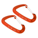 2x Aluminum Safety Carabiner Hook Camping Keychain Backpack Buckle Orange