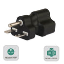 Nema 6-15P Male to 6-15R/20R Female, 15A to 20A Plug Adapter