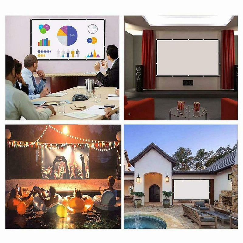 Projector Simple 150" inch 16:9 HD Foldable Screen for Home Theater Office