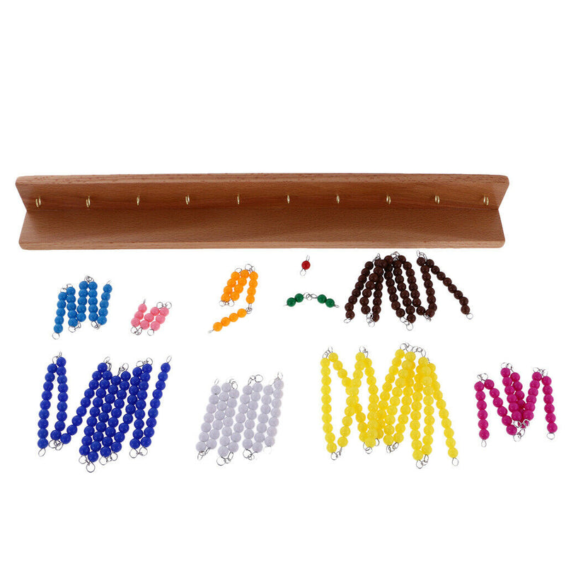 Kids Toddlers Xmas Gift Montessori Math Learning - 1-10 Square Hanging Beads