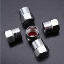 Bicycle Chrome Tyre Tire Dust Caps Wheel Air Valve Stem Screw Cover Lid   R3C