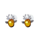 Earrings Luxury Three Dimensional Christmas Reindeer Stud Earrings Yellow