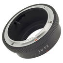 Black Adapter ring for FD FL lenses to Fujifilm Fuji FX X-Pro1 frame Camera