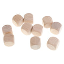 10PCS Wood Blank Dice D6 3cm Game Dice for DIY Decorating & Craft Projects