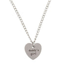 2 Pcs Family Love Father Daughter Little Heart Joint Pendant Necklace Set B