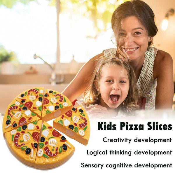 9pcs Kids Pizza Slices Toppings Food Dinner Kitchen Pretend Play Toys Set #gib