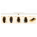 Women Synthetic Capless Wig Cut Hair Asymmetrical Side Bang Short Curly Wig