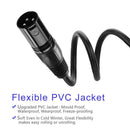 5Pcs 3 Pin XLR Male to Female Cable for Speaker Microphone Amplifier 0.6m