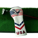 Golf Woods Headcover 460cc PU Leather Case Golf US Flag Putter Cover USA Party