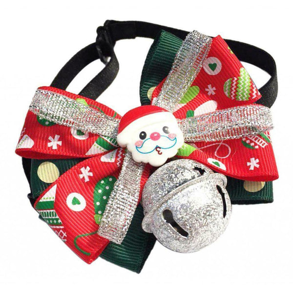 Pet Christmas Adjustable Collars W/ Bow Tie Costume Accessories Pet Supplies