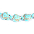 DIY Cute Turquoise Carved Turtle Spacer Beads Craft Jewelry Making Accessories &