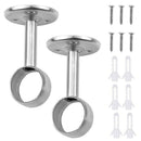 2 Pieces Curtain Rod Holder, Stainless Steel Wardrobe Rod Holder Wardrobe R C8J1