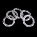 5pcs Lady Girl Clear Elastic Rubber Hair Ties Spiral Rubber Rope Hairb JR