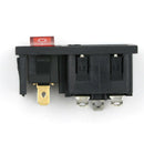 Power Socket Connector On/Off SPST Red Rocker Switch AC 250V 10A VxBX