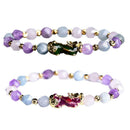 2 x Feng Shui Pixiu Bracelet Jewelry Attract Wealth  Luck Charm Bead Bracelet .