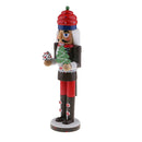 36CM Xmas Christmas Traditional Style Nutcracker Wooden Guard Decoration A