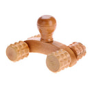 Handheld Wooden Roller Massager Reflexology Hand Foot Back Body Therapy LJ