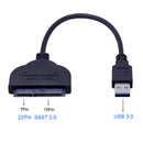 Adapter SATA III USB 3.0 3.1 Cable 22pin Converter External 2.5" SSD Hard DiskBX