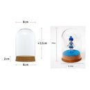 8x18&6.5x10cm Glass Dome Cover Cloche Jar Succulent Terrarium with Wood Cork
